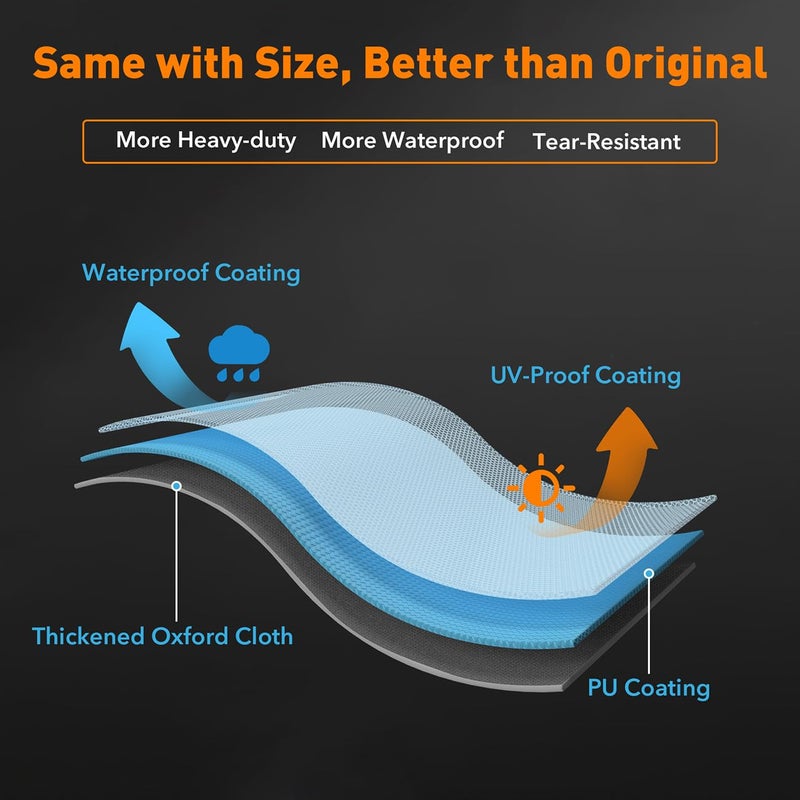ZBXFCSH Heavy-Duty Patio Cover Fits Camp Chef 3 Burners Stove PRO90, SPG90B, TB90LW, TB90LWG, TB90LWG15 - Image 5